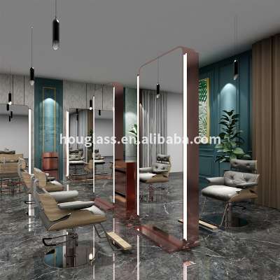 Barber shop mirror cabinet cabinet led floor salon mirror hair salon dedicated simple with hair cut