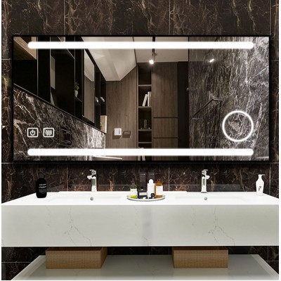 2020 New Design Led bathroom  wall hanging wall wash basin toilet anti-fog mirror bathroom makeup mirror